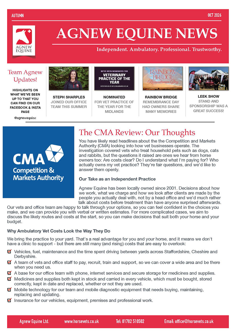 Agnew Equine Autumn 2026 Newsletter