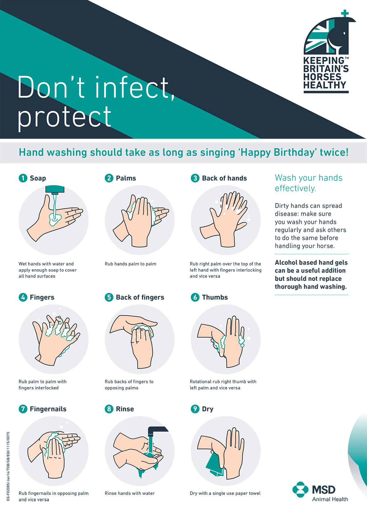 Hand Washing Guide Poster